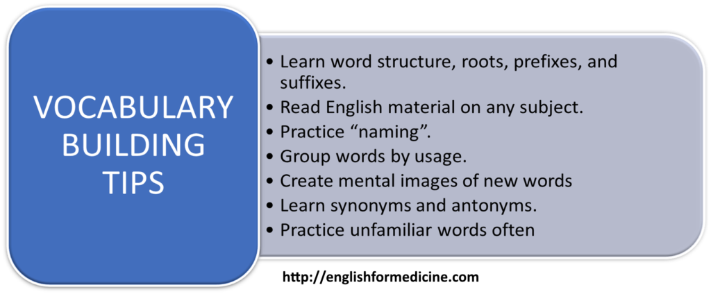 Tips for building vocabulary